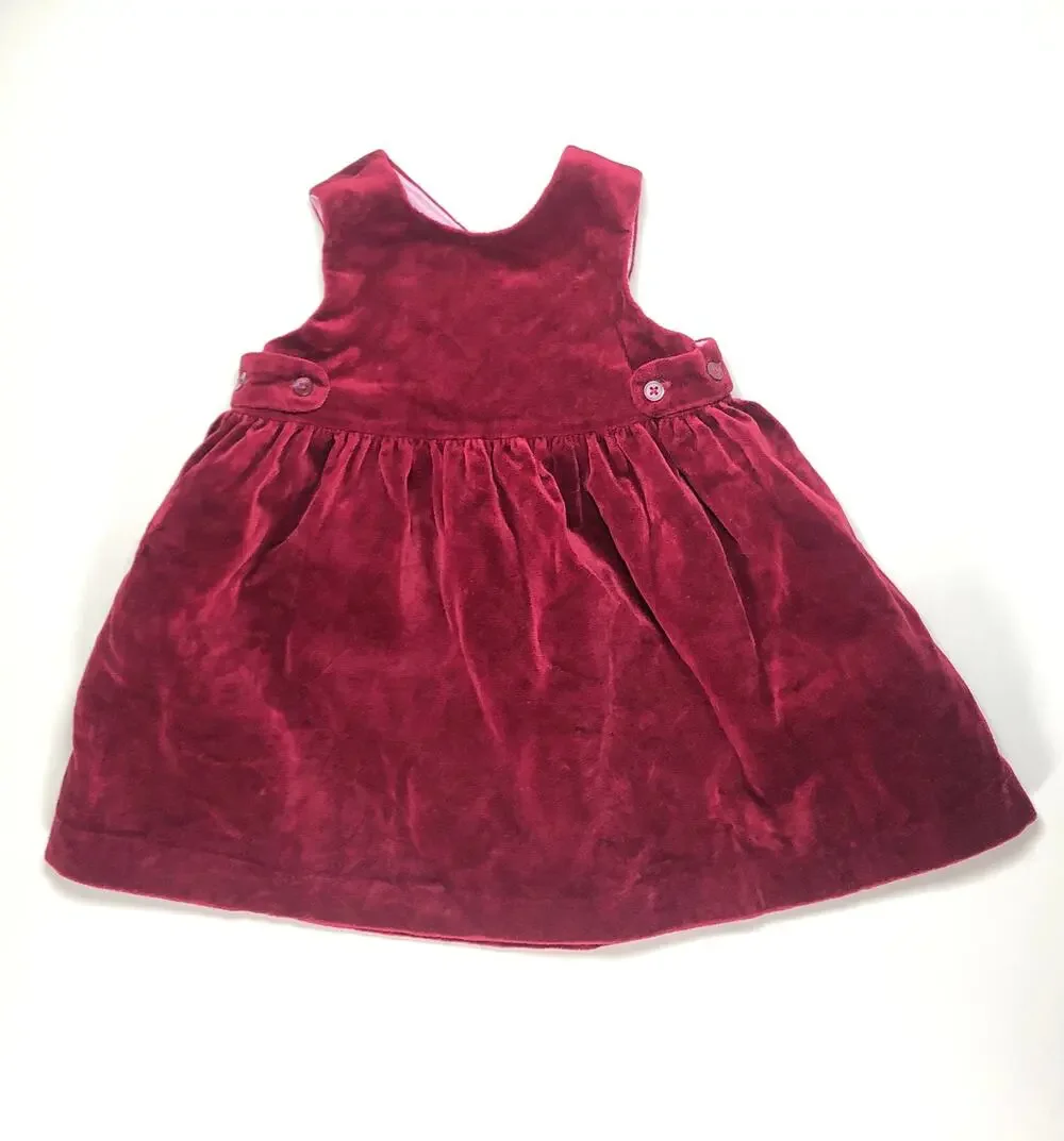 GAP BABY GIRL VELVET VINTAGE DRESS SIZE 3/6M